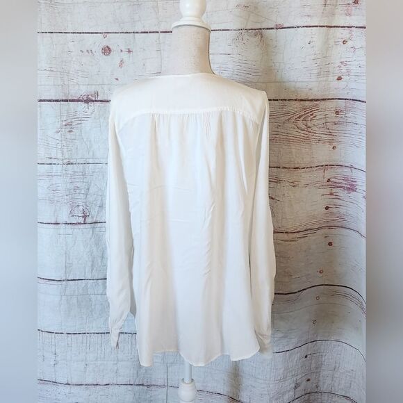 Sundance Eloquence Ruffle Front Blouse Size Large - Picture 2 of 6